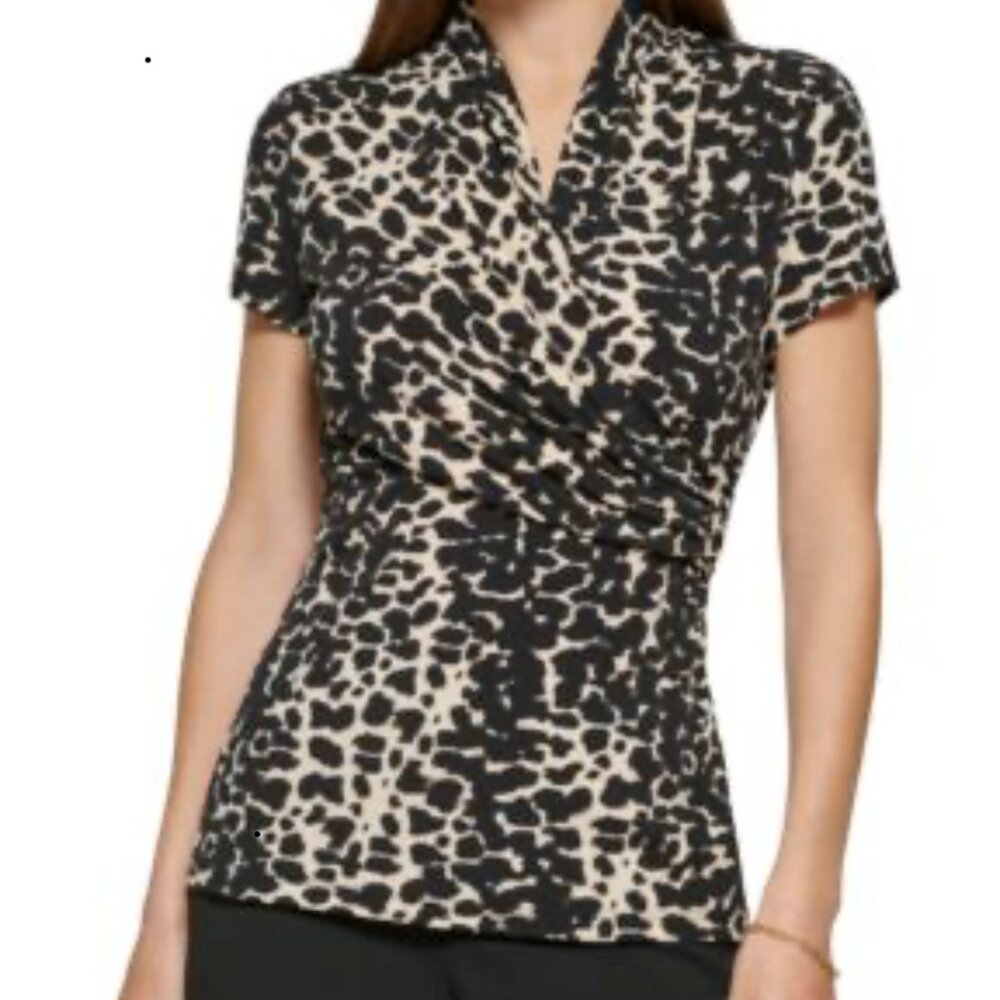 NWOT DKNY Petit Animal Print Blouce